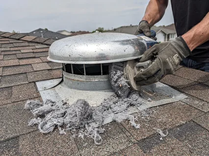Cleaning Dryer Vent On Roof in Hinesville