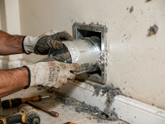 Professional dryer vent repair and installation by Hinesville Dryer Vent Cleaning in Hinesville